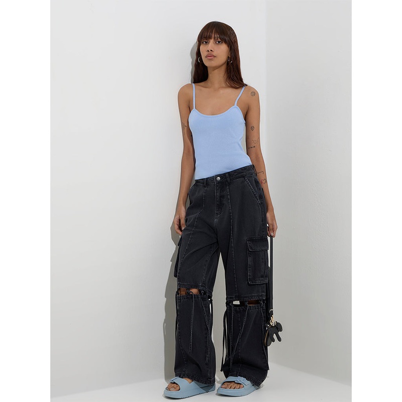 Nuon Light Blue Solid Top