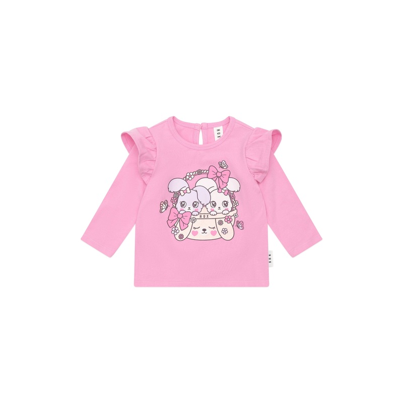 Huxbaby – Bunny Basket Frill Top – HB2246W25