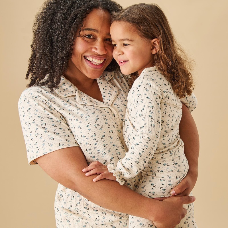 Women’s Floral Ribbed Short Pyjamas