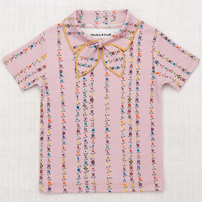 Junior Scout Tee in Plum Petal Little Botanica by Misha & Puff