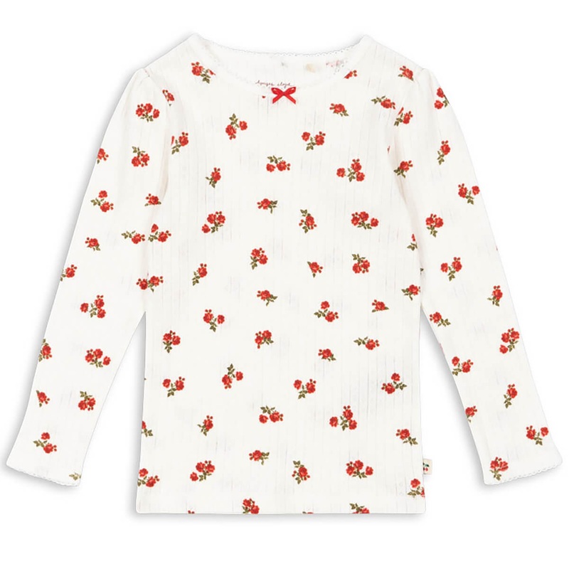 Minnie Long Sleeve Top in Rose Red by Konges Slojd