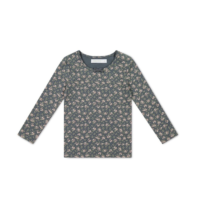 Jamie Kay Long Sleeve Top – Rosalie Floral Lava – Organic Cotton