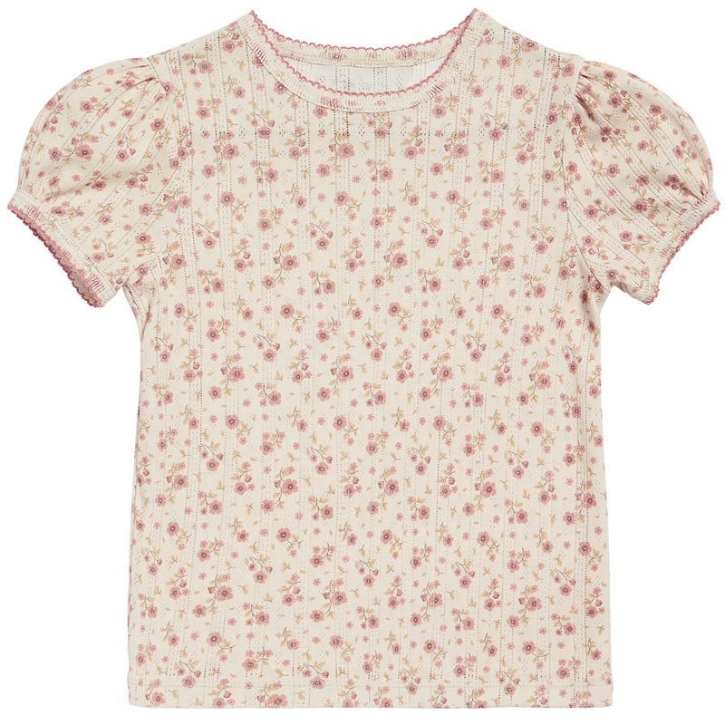 Pointelle Tee in Bronte Floral by Little Cotton Clothes