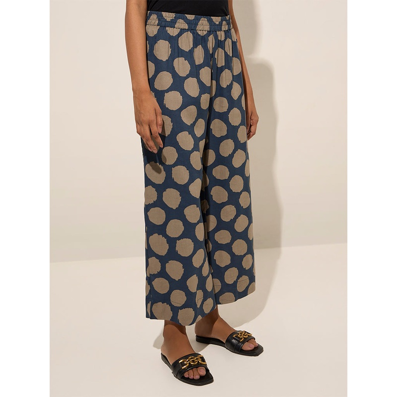 Utsa Indigo Printed Ethnic Pants