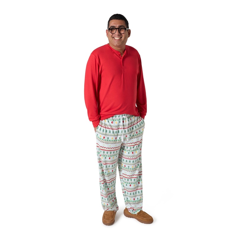 2-Piece Men’s Oh What Fun Fair Isle Hacci Pajama Set