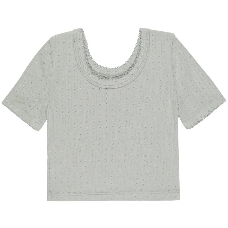 Pointelle Tee in Seafoam by Rylee & Cru