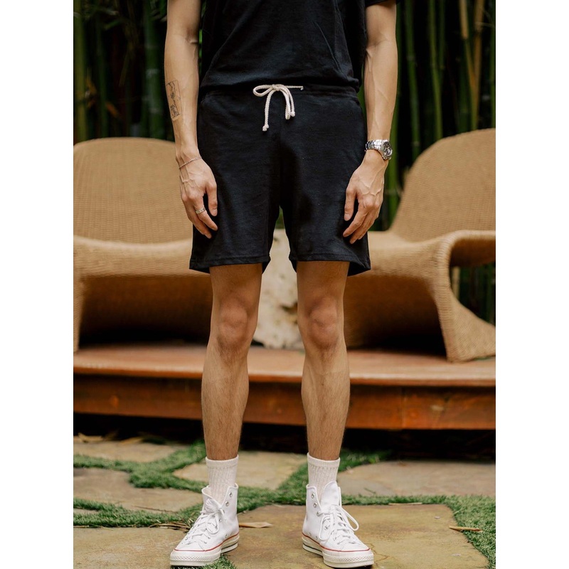 Men’s Organic Lounge Shorts – Black
