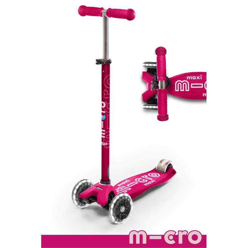 Pink LED Micro Maxi Deluxe Scooter (5-12 years)