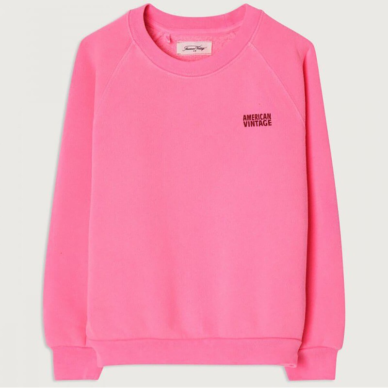 Izubird Kid’s Sweatshirt in Pink Fluo by American Vintage