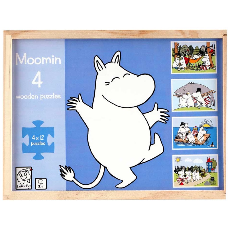 Moomin Wooden Puzzles in Box 4-set – Barbo Toys