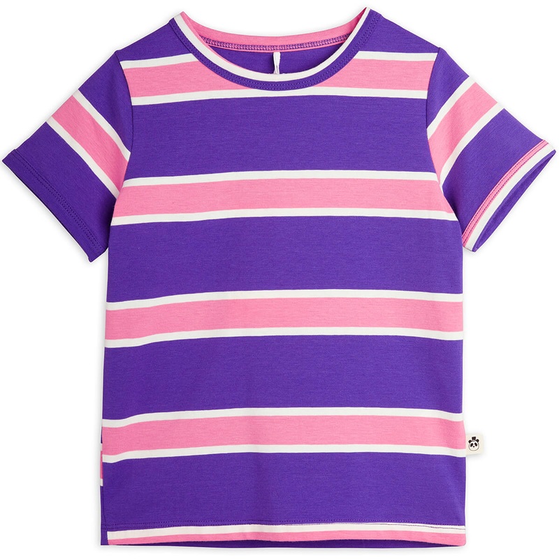 Stripe T-shirt in Purple by Mini Rodini – Last One In Stock – 80/86 (9-18 Months)