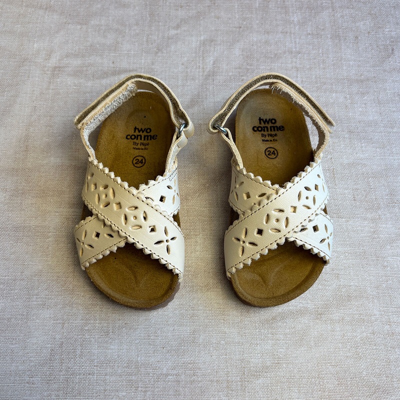 Ida Cut Out Sandals in Latte by PP