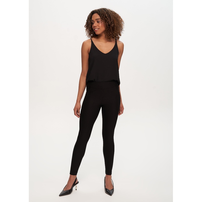 Jessica Biker Pant With Side Pockets – Black