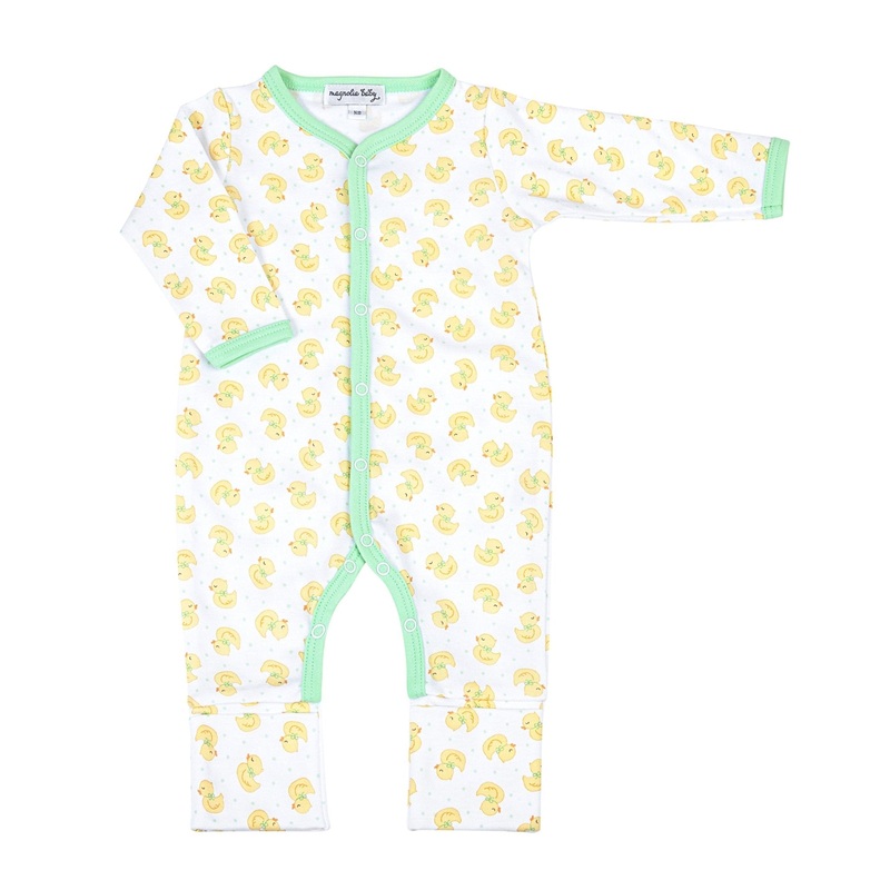 Precious Ducklings Print Playsuit – Celery