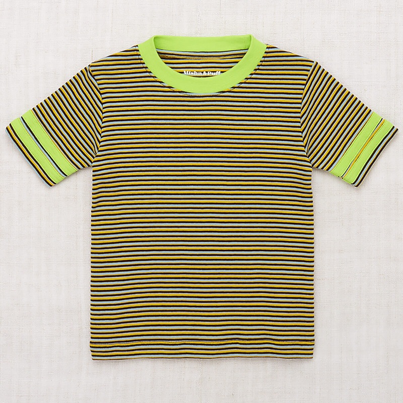 Rec Tee in Bark Stripe by Misha & Puff – Last Ones In Stock – 2-6 Years