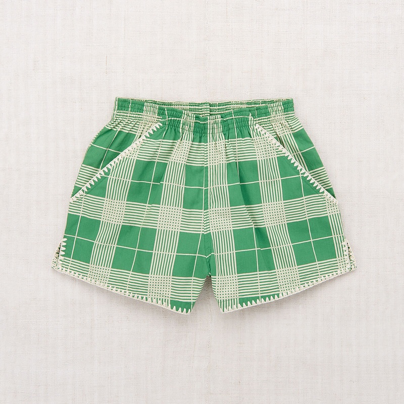 Traveler Short in Bottle Green Piazza by Misha & Puff