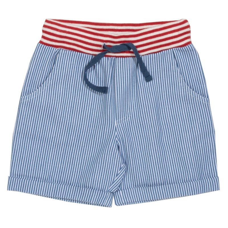 Ticking shorts – blue