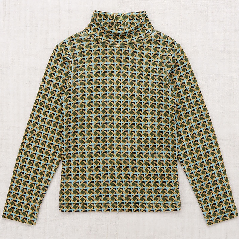 Turtleneck in Leaf Lattice by Misha & Puff – Last Ones In Stock – 8-10 Years