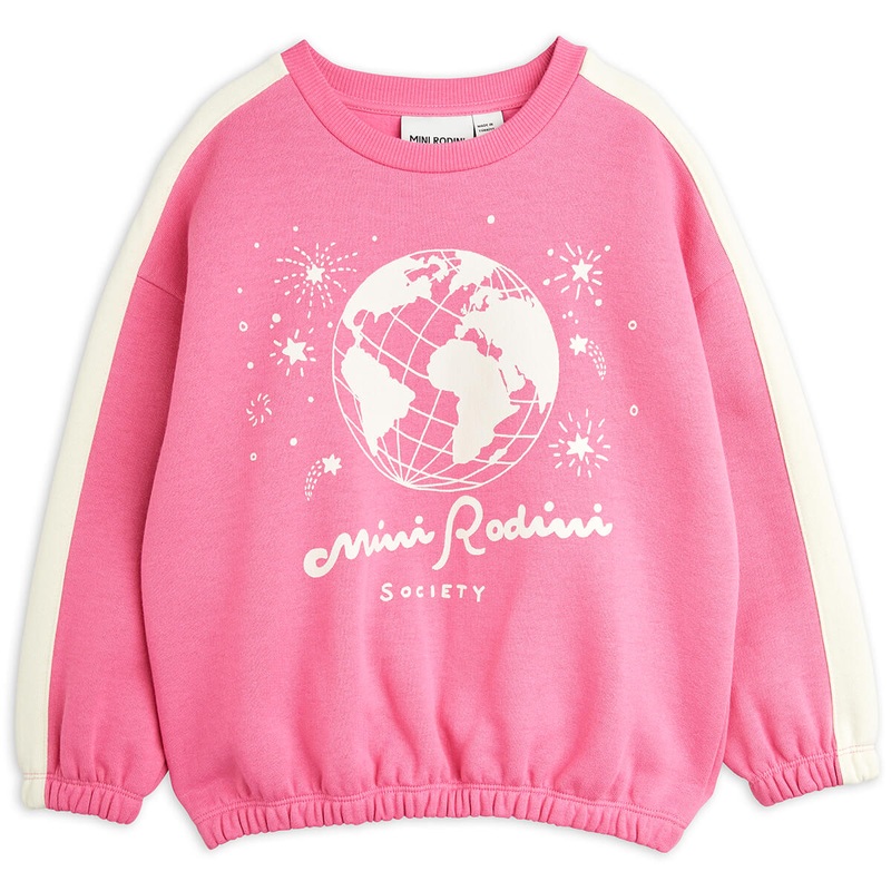 Mini Rodini Society Sweatshirt in Pink by Mini Rodini
