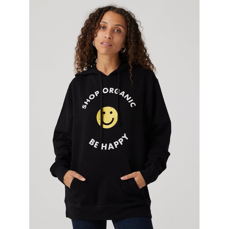 Shop Organic Hoodie – Black
