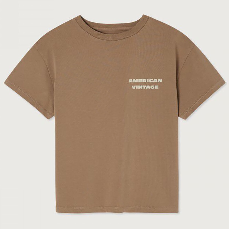 Fizvalley Kid’s Round Neck T Shirt in Vintage Nut by American Vintage