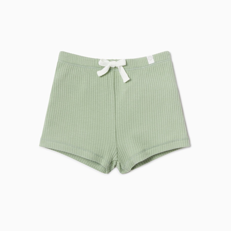 Ribbed shorts – sage