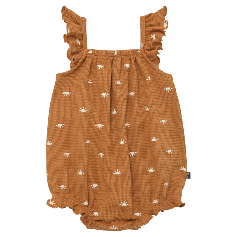 Baby Girls Brown Sun Bubble Romper