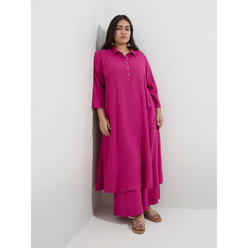Diza Magenta Solid Palazzos LBNU253622052230