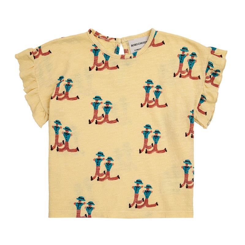 Baby Dancing Giants All Over Ruffle T-shirt by Bobo Choses – Last One In Stock – 3 Months