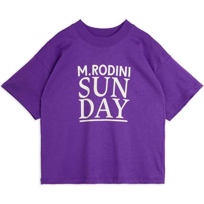 Sunday T Shirt in Purple by Mini Rodini