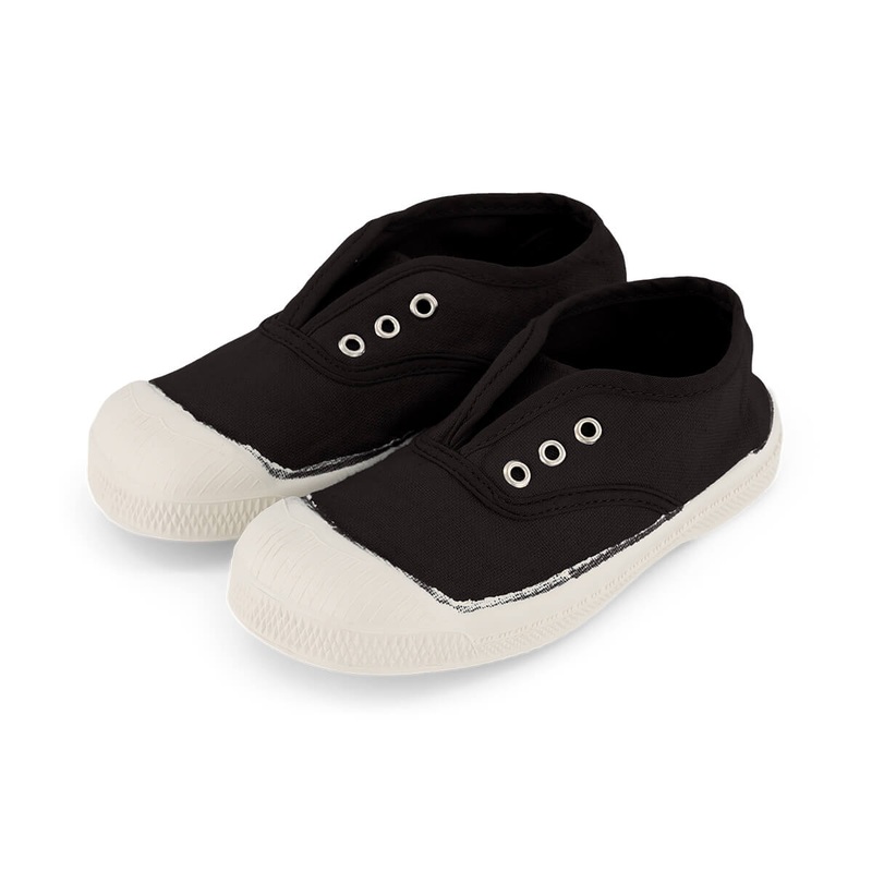 Elly Slip On Tennis Shoe in Carbon by Bensimon