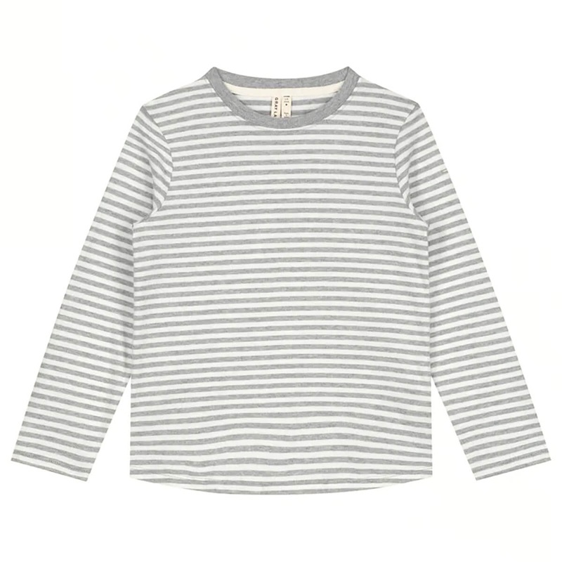 Long Sleeve Tee in Grey / Off White by Gray Label