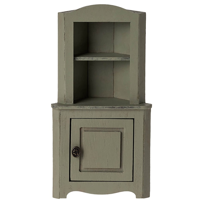 Miniature Corner Cabinet in Light Green by Maileg