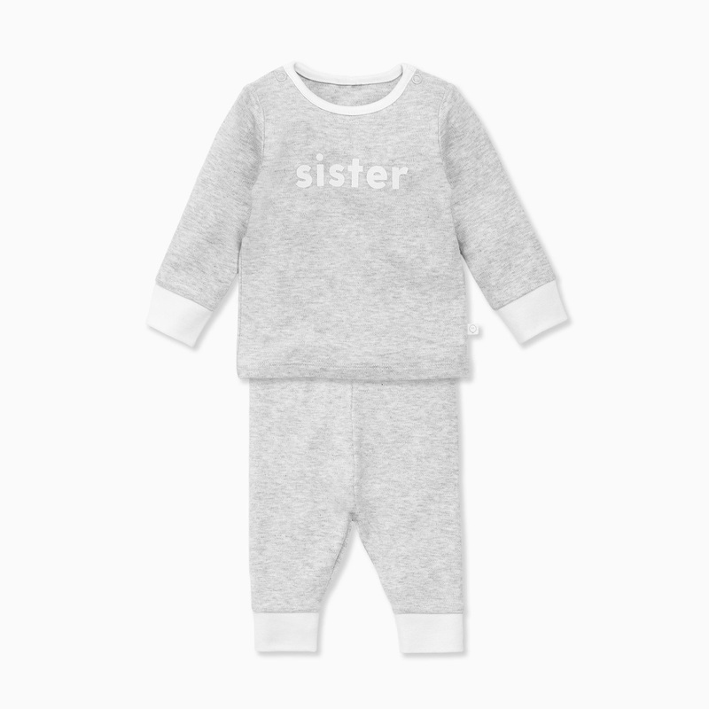 Grey Sister Slogan Pyjamas
