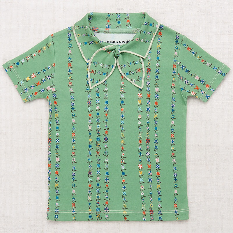 Junior Scout Tee in Jadeite Little Botanica by Misha & Puff