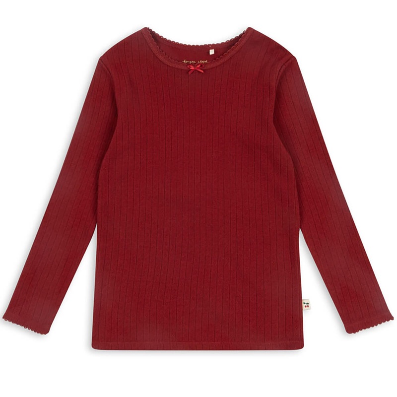 Minnie Long Sleeve Top in Red Dahlia by Konges Slojd