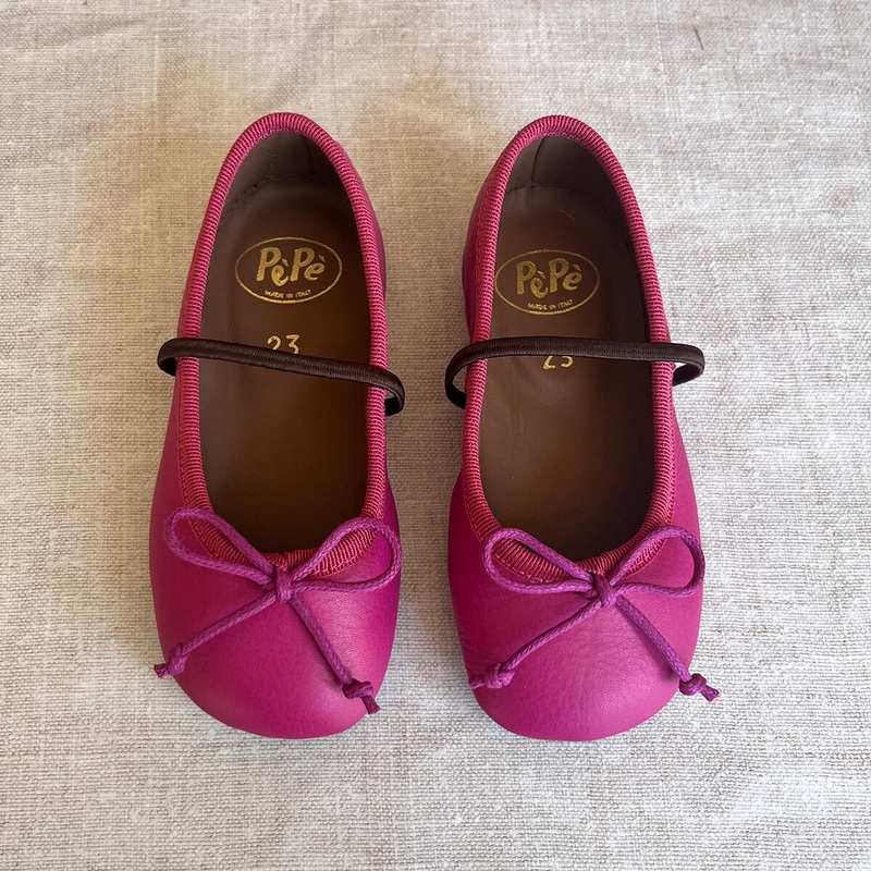 Darlyn Ballet Slippers in Raspberry Pink by PP