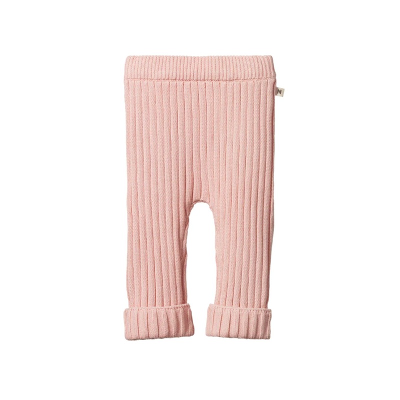 Nature Baby – Cotton Knit Lou Pants | Rose Dust