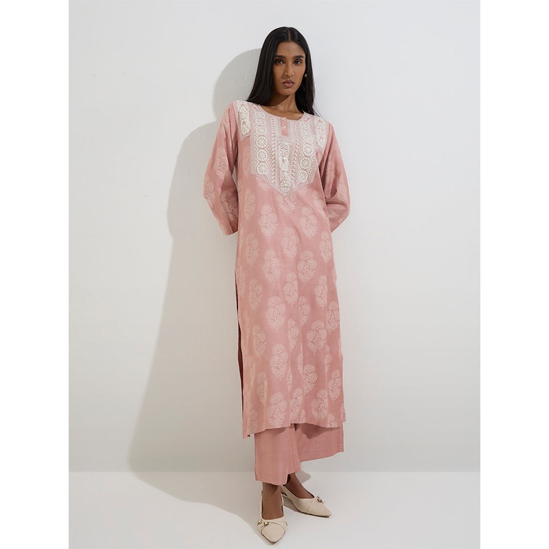 Zuba Dusty Pink Solid Palazzos