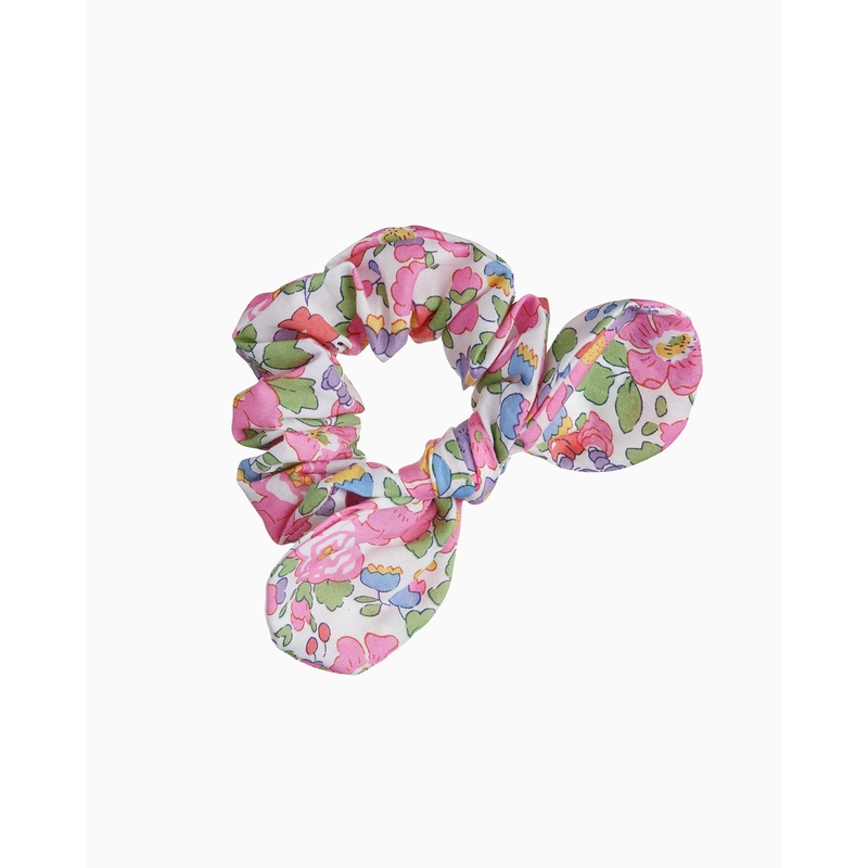 Bow Scrunchie in Pink Betsy