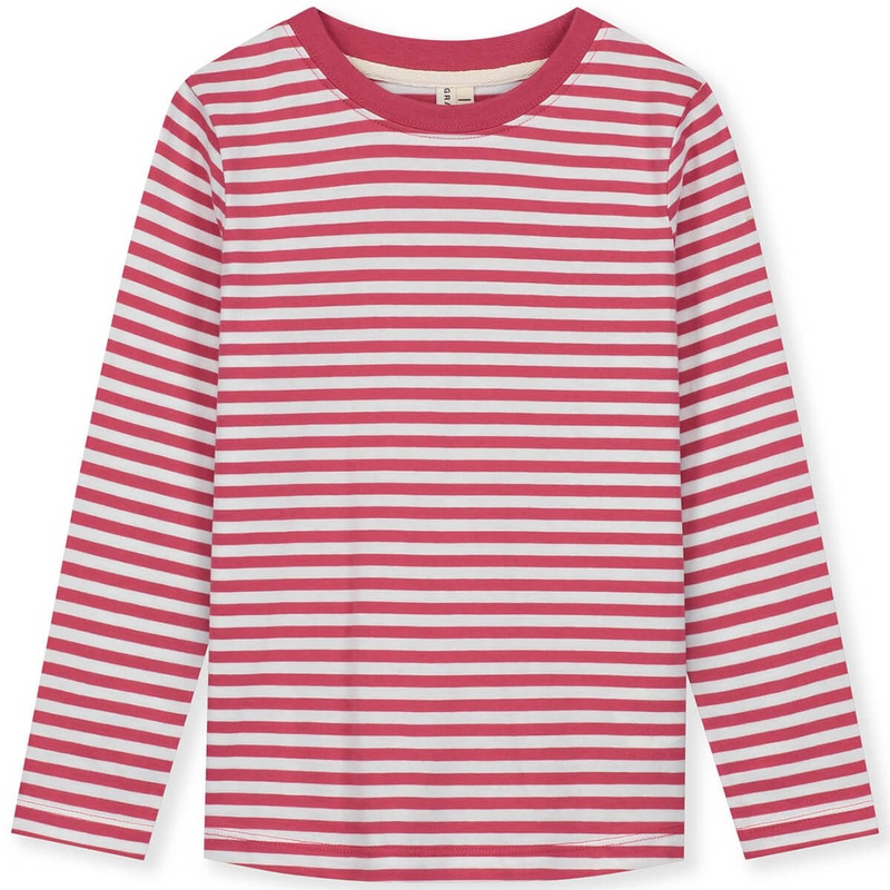 Long Sleeve Tee in Cherry / Off White by Gray Label