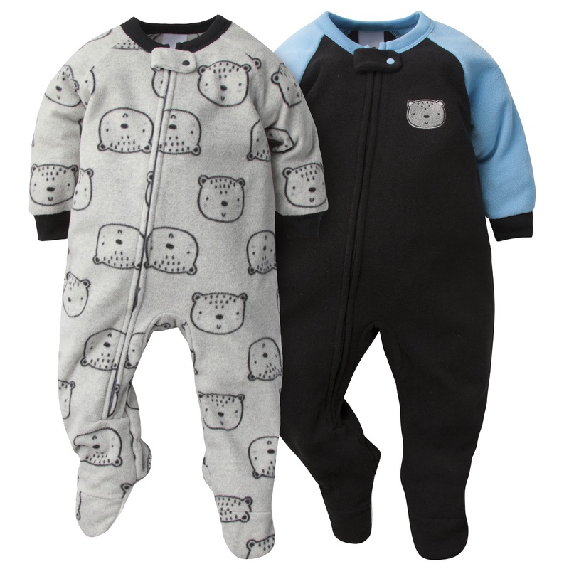 2-Pack Fleece Pajamas – Bear Head