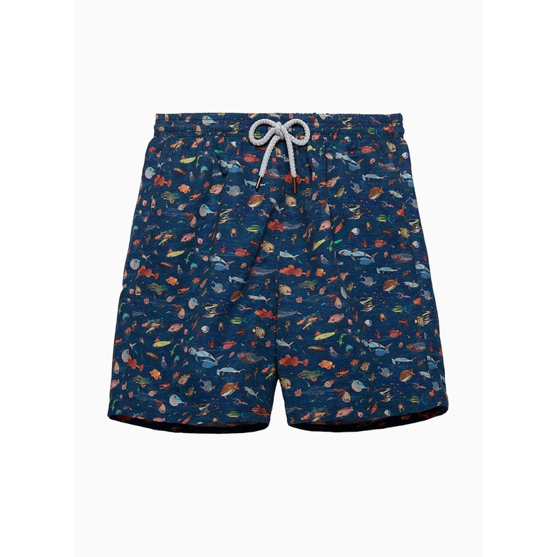 Mens Daddy & Me Swimshorts in Aquarium