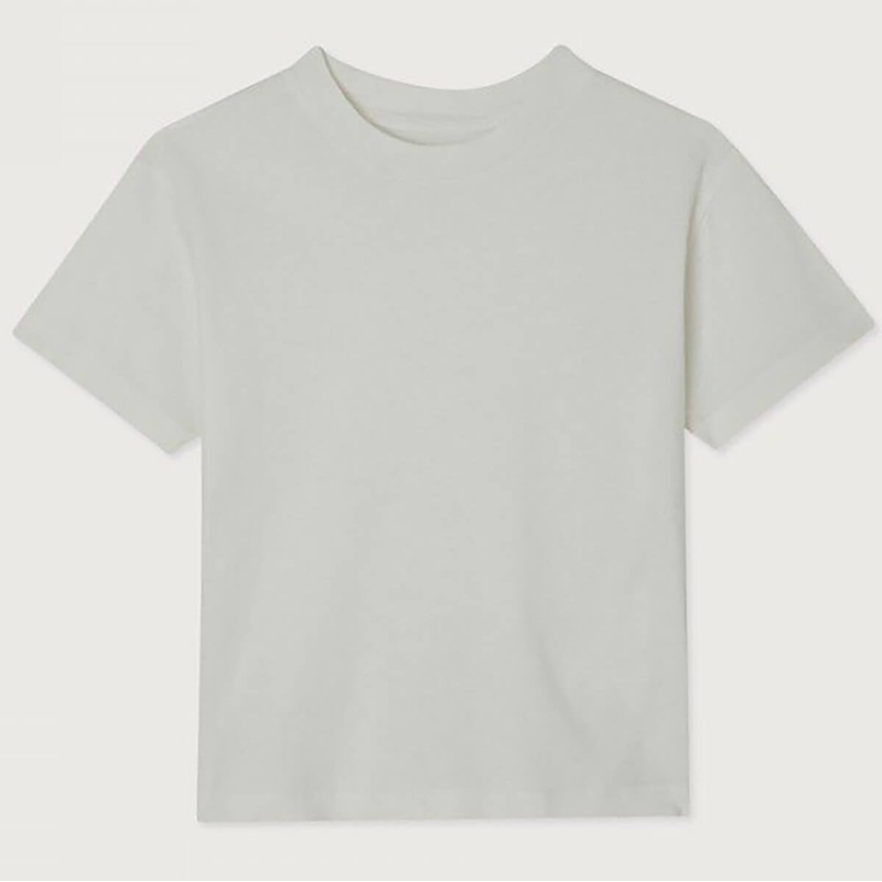 Gamipy Kid’s Round Neck T Shirt in White by American Vintage