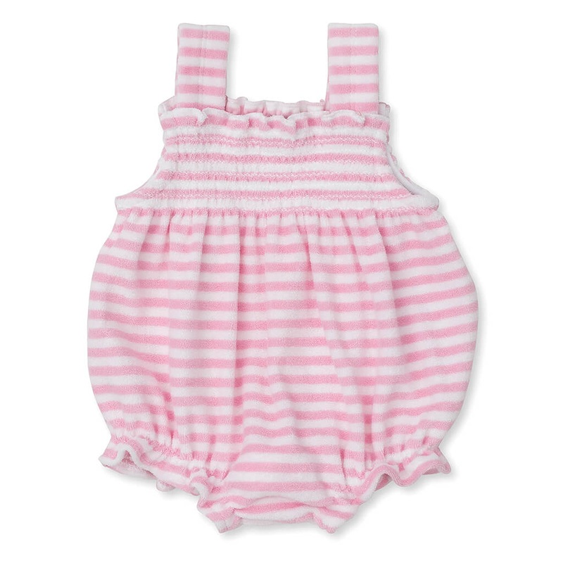 Bubble Stripe – Cabana Terry Pink