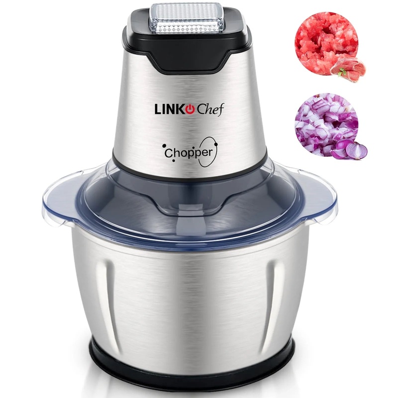 Electric Food Chopper – 8 Cup Stainless Steel Meat Grinder and Food Processor