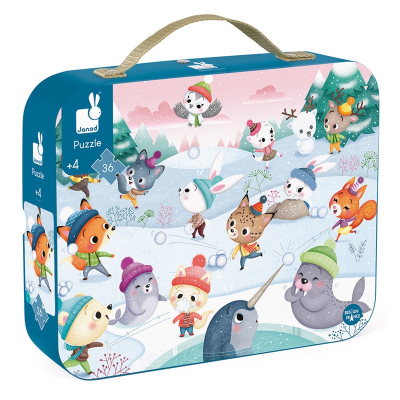 Janod Puzzle, Snow Party, 36 Pieces