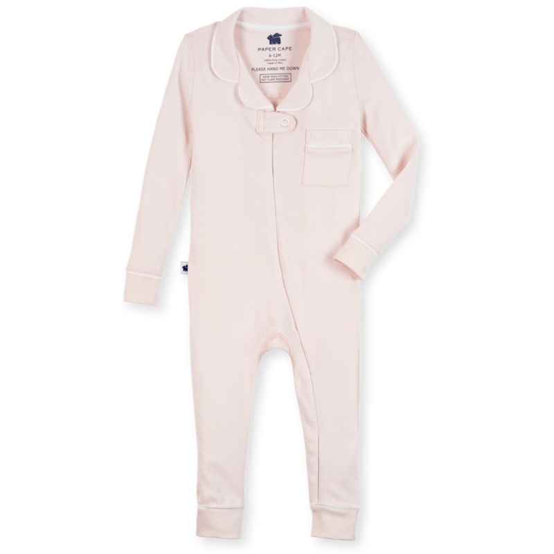 Paper Cape Classic Footless Onesie | Pink Blush