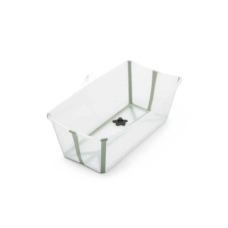 Stokke Flexi Bath Foldable Baby Bathtub, Transparent Green, XLarge