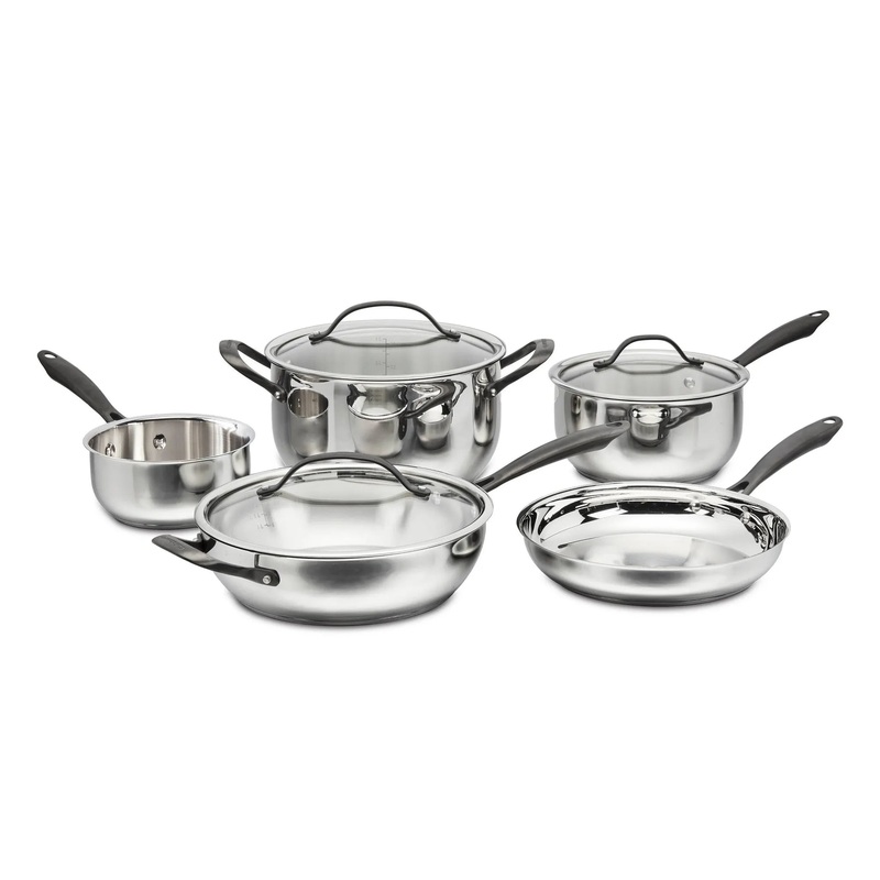 8pc Radiant Pro Stainless Steel Cookware Set